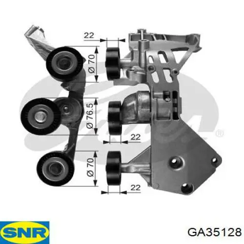 GA351.28 SNR tensor de correa, correa poli v