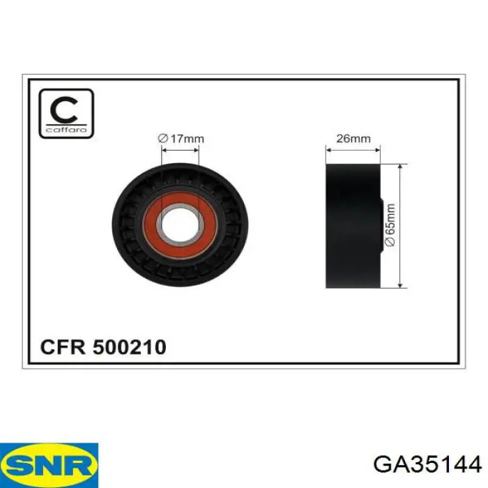 GA351.44 SNR tensor de correa, correa poli v