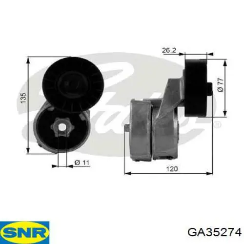 Tensor de correa poli V ES6941 DP Group