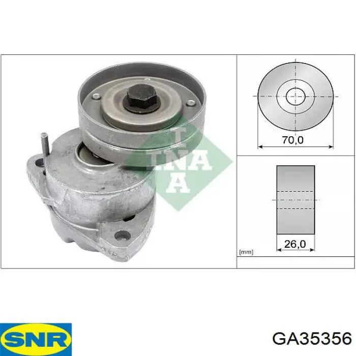 Tensor de correa poli V GA35356 SNR