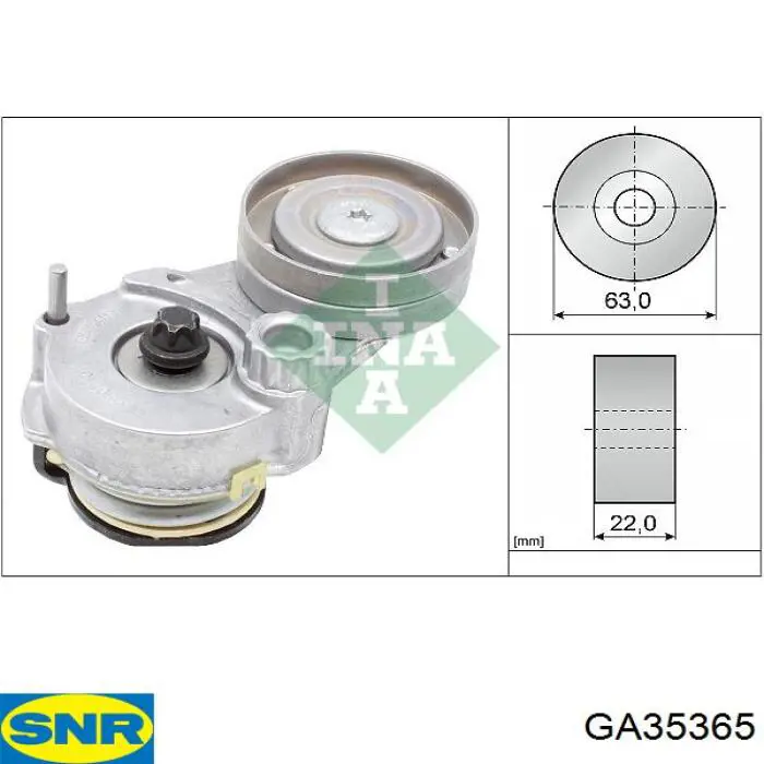 Tensor de la correa trapecial SNR GA35365 precio, desde 43,75 EUR