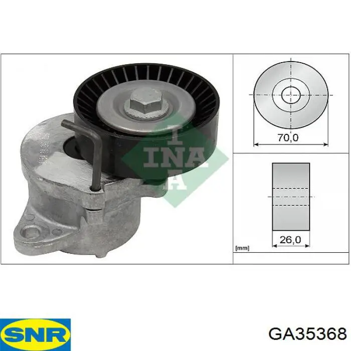 Rodillo tensor correa poli V SNR GA35368 precio, desde 44,36 EUR