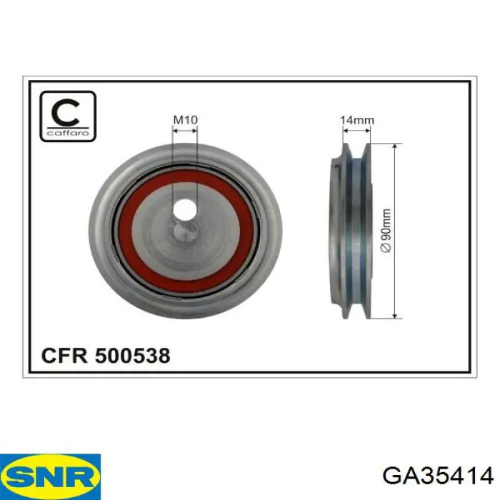 Polea inversión/guía, correa auxiliar servicios SNR GA35414 precio, desde 30,43 EUR