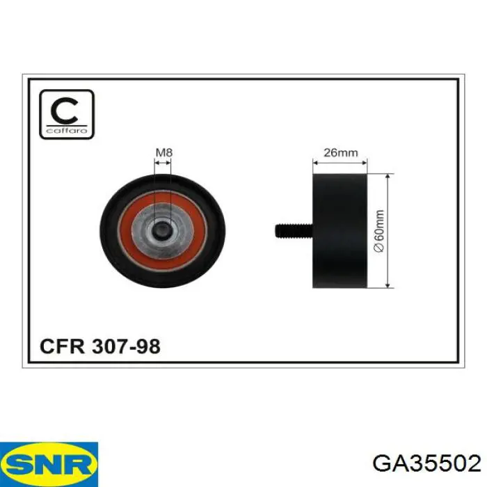 GA35502 SNR polea tensora, correa poli v