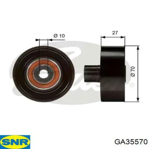 GA35570 SNR polea inversión / guía, correa poli v