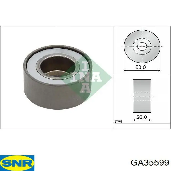 GA355.99 SNR polea inversión / guía, correa poli v