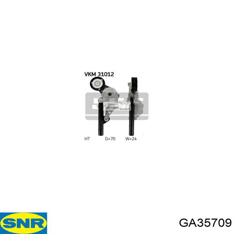 Tensor de correa poli V 461346 Cautex