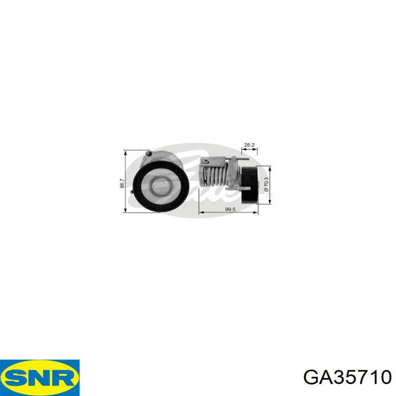 Tensor de correa poli V GA35710 SNR