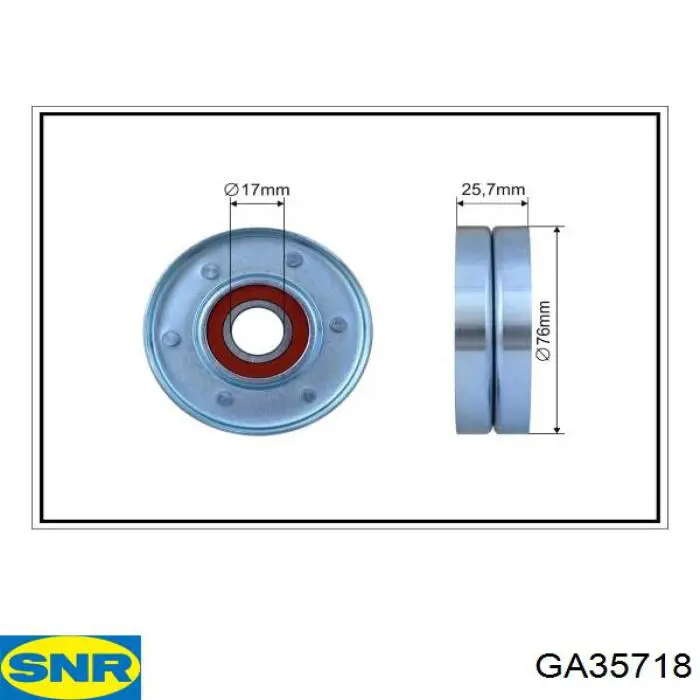 GA35718 SNR Polea guía correa poli V