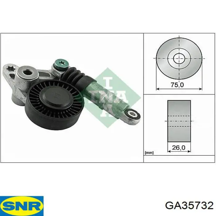 Tensor de la correa trapecial SNR GA35732 precio, desde 51,62 EUR