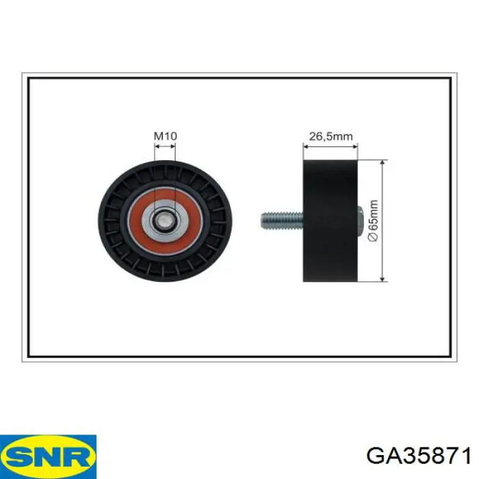 Tensor de la correa trapecial poli v SNR GA35871