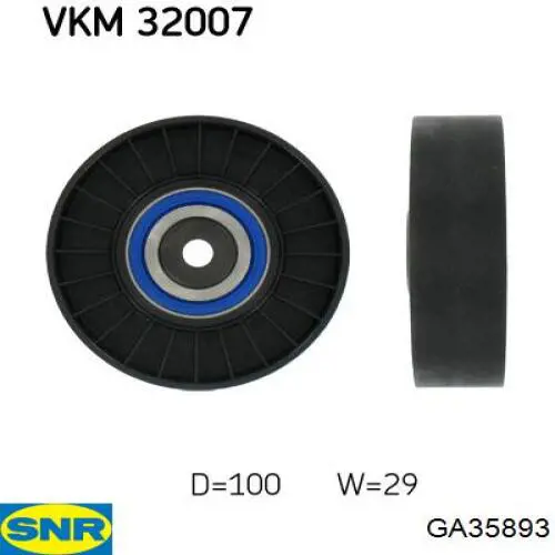 GA35893 SNR polea inversión / guía, correa poli v