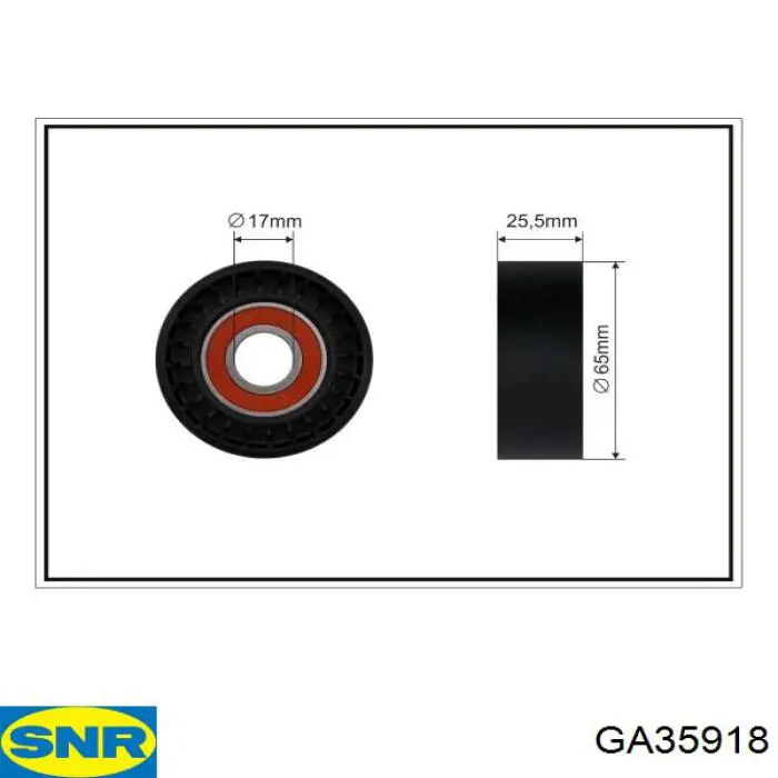 GA35918 SNR tensor de correa, correa poli v