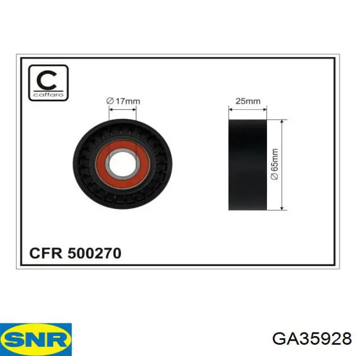 GA359.28 SNR tensor de correa, correa poli v
