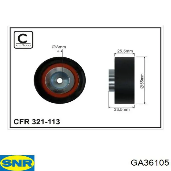 MPQ0118 Magneti Marelli Polea guía correa poli V