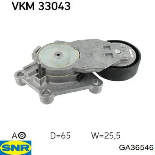 Tensor de correa, correa poli V Peugeot 208 CA, CC