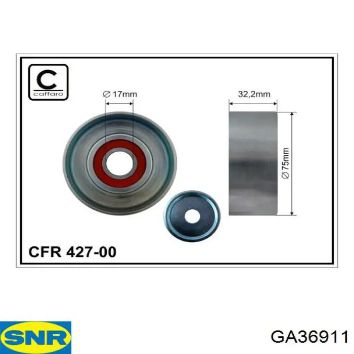 GA369.11 SNR tensor de correa, correa poli v