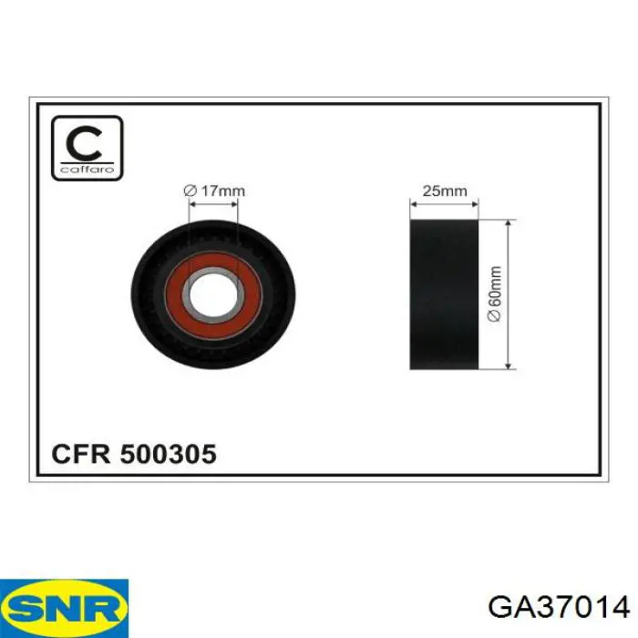 Tensor de la correa trapecial poli v Gates T39388