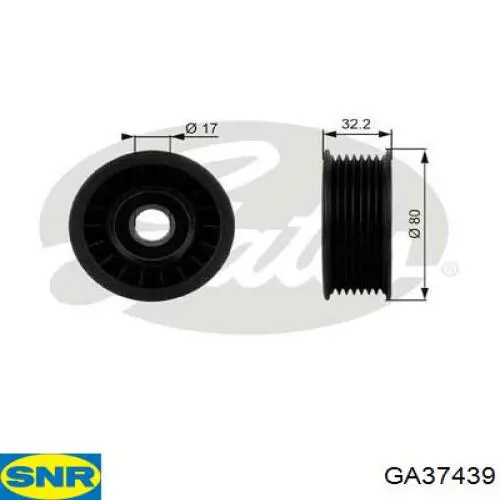 Rodillo tensor correa poli V SNR GA37439 precio, desde 33,08 EUR