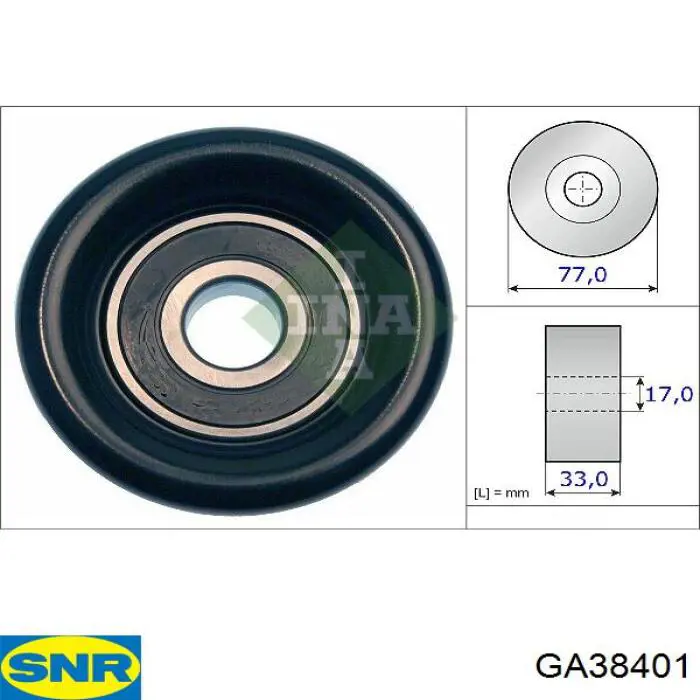 GA384.01 SNR polea tensora, correa poli v
