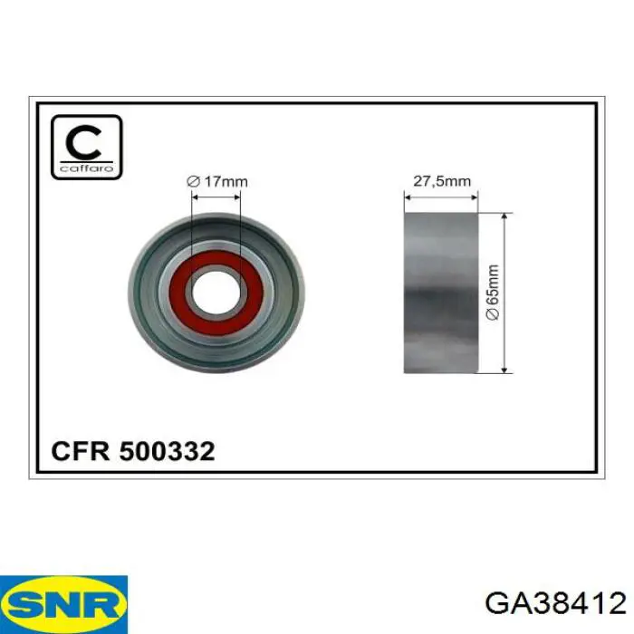 GA384.12 SNR tensor de correa, correa poli v