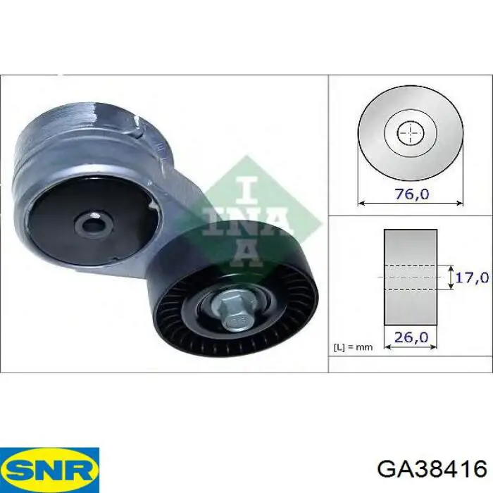 Tensor de correa poli V 1280HH06 Ashika
