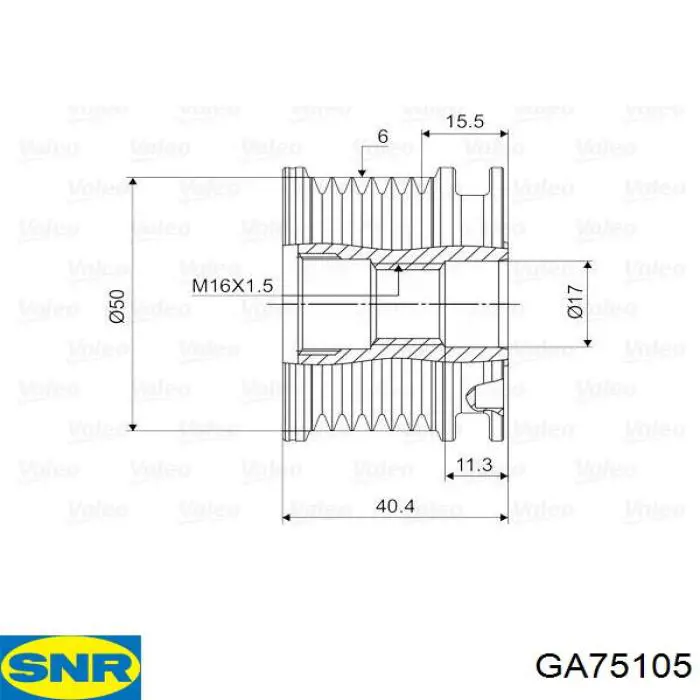 Polea rueda libre SNR GA75105 precio, desde 35,58 EUR
