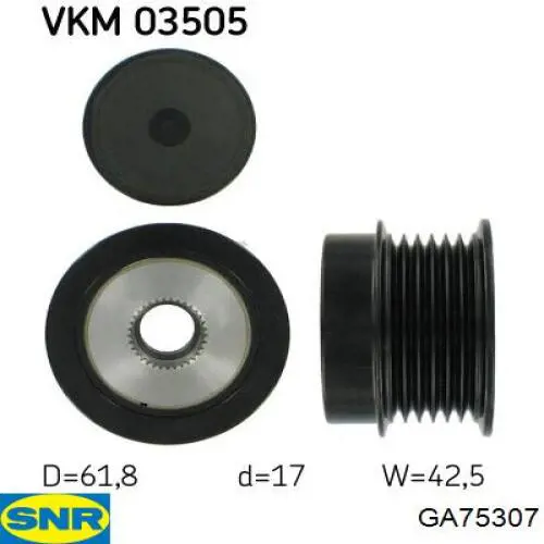 Polea alternador GA75307 SNR