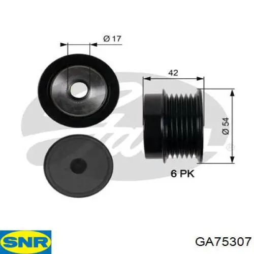 Polea rueda libre SNR GA75307 precio, desde 64,99 EUR