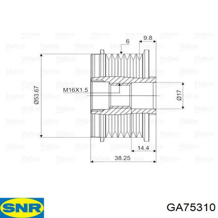 Polea de alternador Vemo V40230007