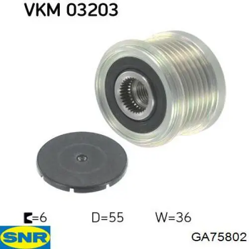 Polea rueda libre SNR GA75802 precio, desde 27,87 EUR