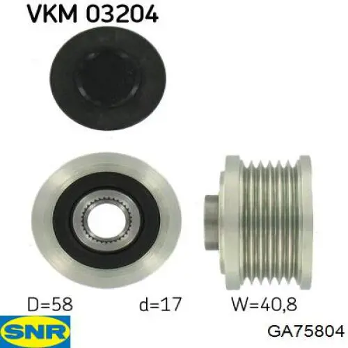 Polea alternador 77364725 Fiat/Alfa/Lancia