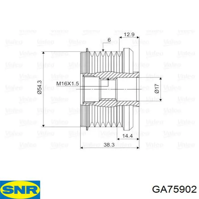 Polea rueda libre SNR GA75902 precio, desde 29,55 EUR