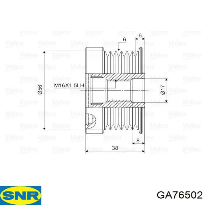 Comprar GA76502 SNR Rueda libre del alternador