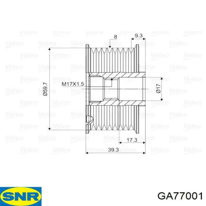 Comprar GA77001 SNR Rueda libre del alternador