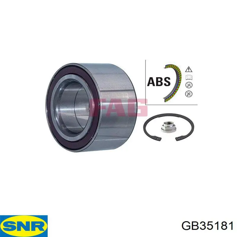 GB35181 SNR Rodamientos de rueda delantero
