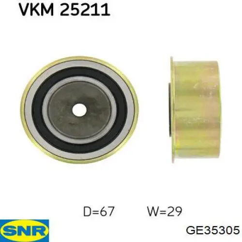 GE35305 SNR rodillo intermedio de correa dentada