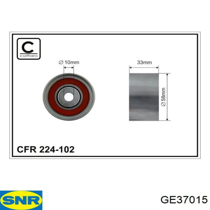 Polea correa distribución SNR GE37015 precio, desde 20,72 EUR