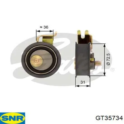 GT357.34 SNR rodillo, cadena de distribución