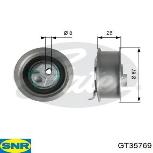 Tensor de la correa de distribución VAG 06B109477B