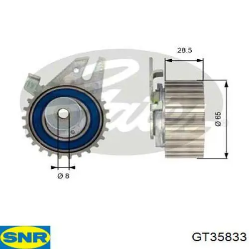 GT35833 SNR rodillo, cadena de distribución