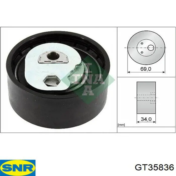 BTDI3504 Bugatti Tensor, correa dentada