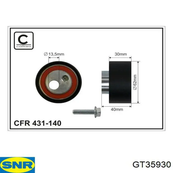 GT359.30 SNR rodillo, correa trapecial poli v