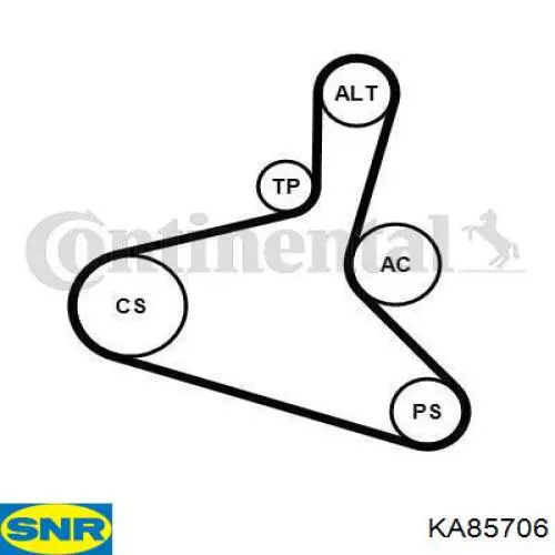 KA857.06 SNR correa de transmision, juego completo