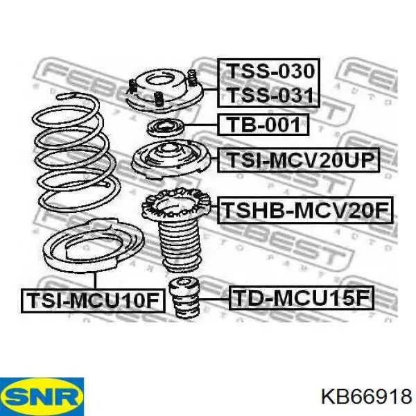 Soporte del amortiguador delantero derecho SNR KB66918 precio, desde 39,66 EUR