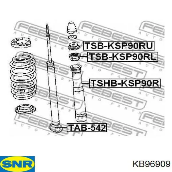 Comprar KB96909 SNR Copela de amortiguador trasero