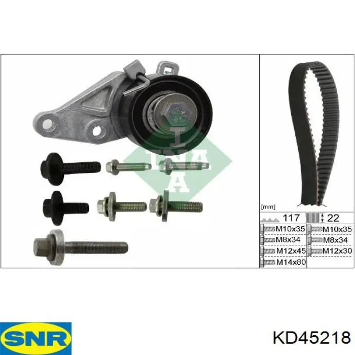 KD45218 SNR kit de correa de distribución