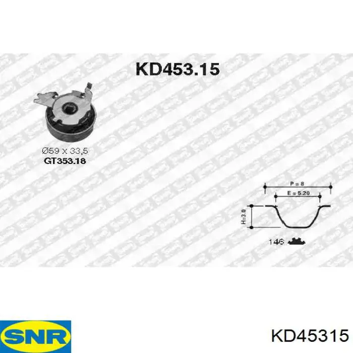 Juego de correas dentadas SNR KD45315 precio, desde 48,83 EUR