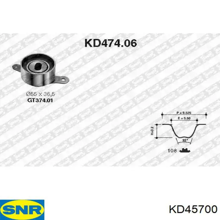 Juego de correas dentadas SNR KD45700 precio, desde 78,00 EUR