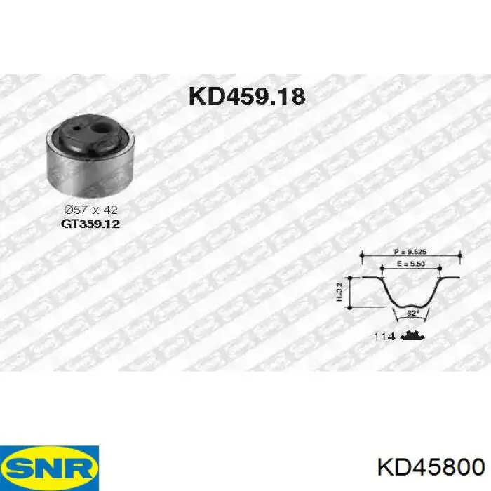 KD45800 SNR kit de correa de distribución